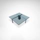 KW1 glass, metal and granite coffee table by Hank Kwint for Metaform 1980s