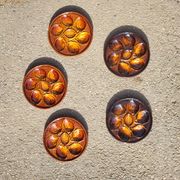 5 earthenware oyster plates from Saint Clement, 1960s