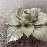 Golden metal flower wall lamp
