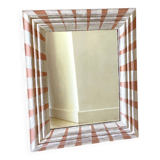 Antique hand-painted wooden mirror