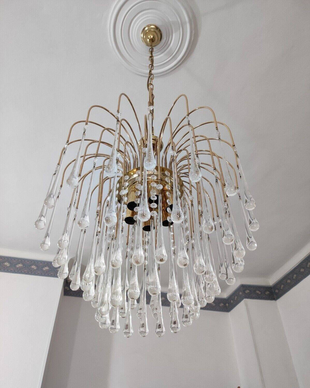 Large Sized Murano Waterfall Chandelier