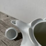Plain white porcelain teapot