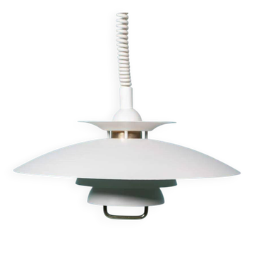 Vintage Scandinavian bowl lamp, minimalist mid-century pendant.