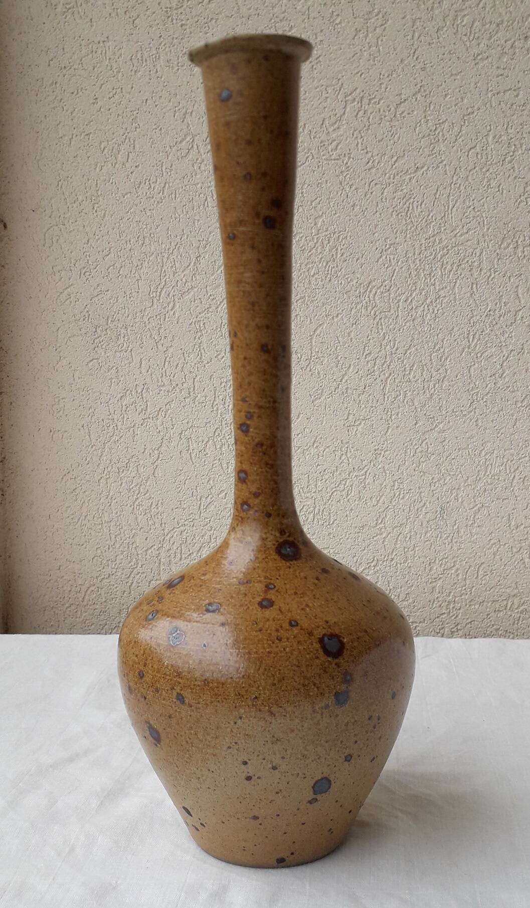Vase soliflore grès pyrité