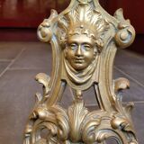 Chenets en bronze doré, XIXe siècle