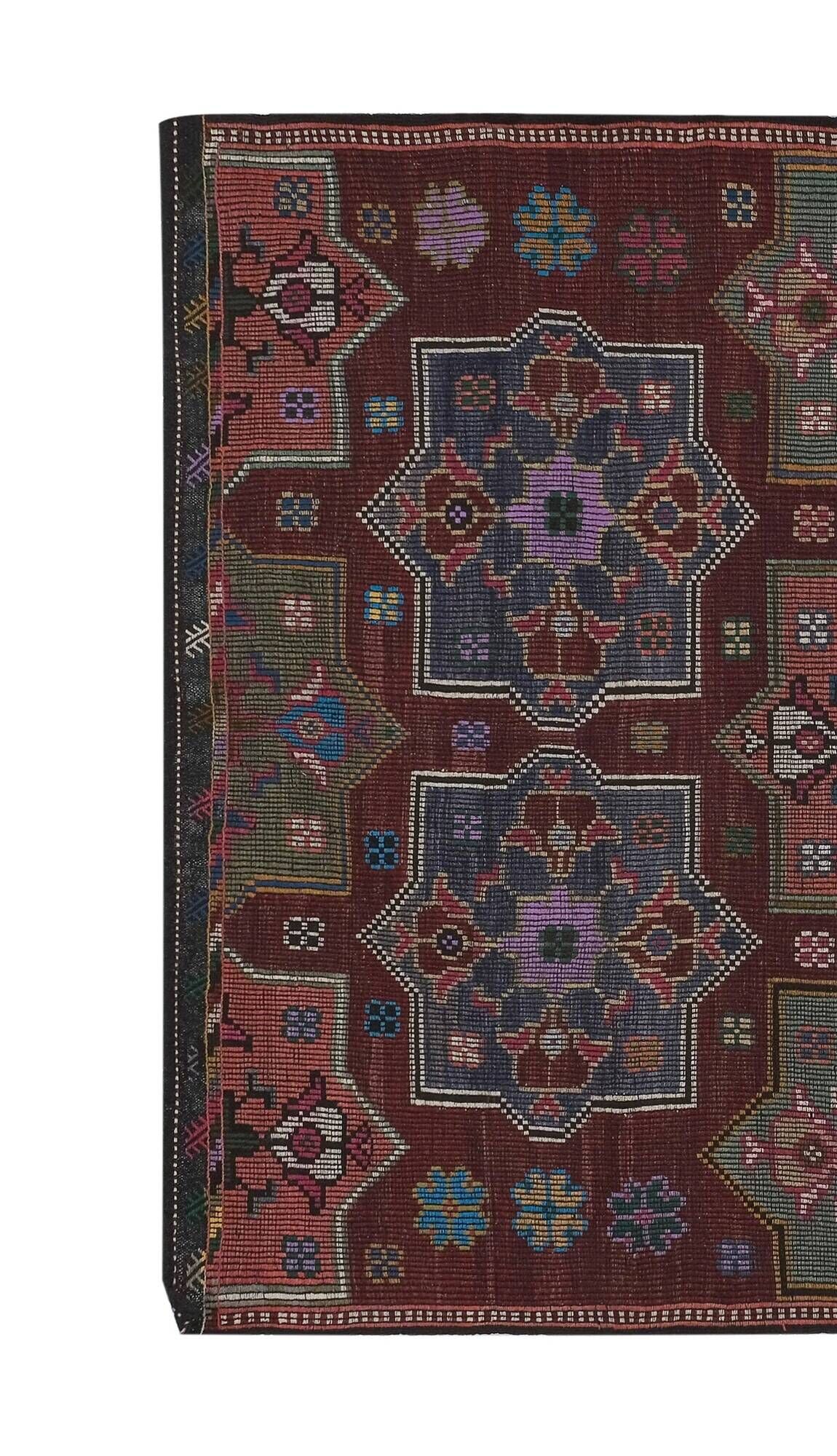 Vintage Turkish kilim handwoven 205x289 cm