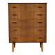 Scandinavian teak chest of drawers, 5 drawers, 1960s
