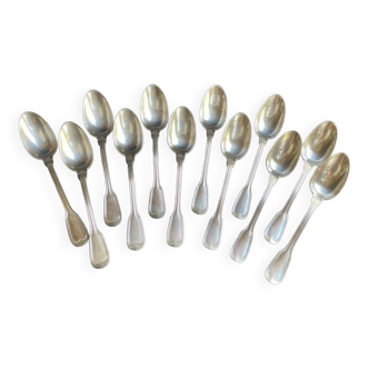 12 small teaspoons – silver plated