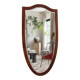 Early Biedermeier Large Antique Pearwood Shield Wall Mirror, Vienna, 1820s