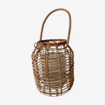 Wicker candle lantern