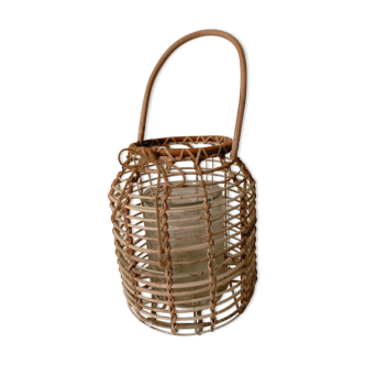 Wicker candle lantern