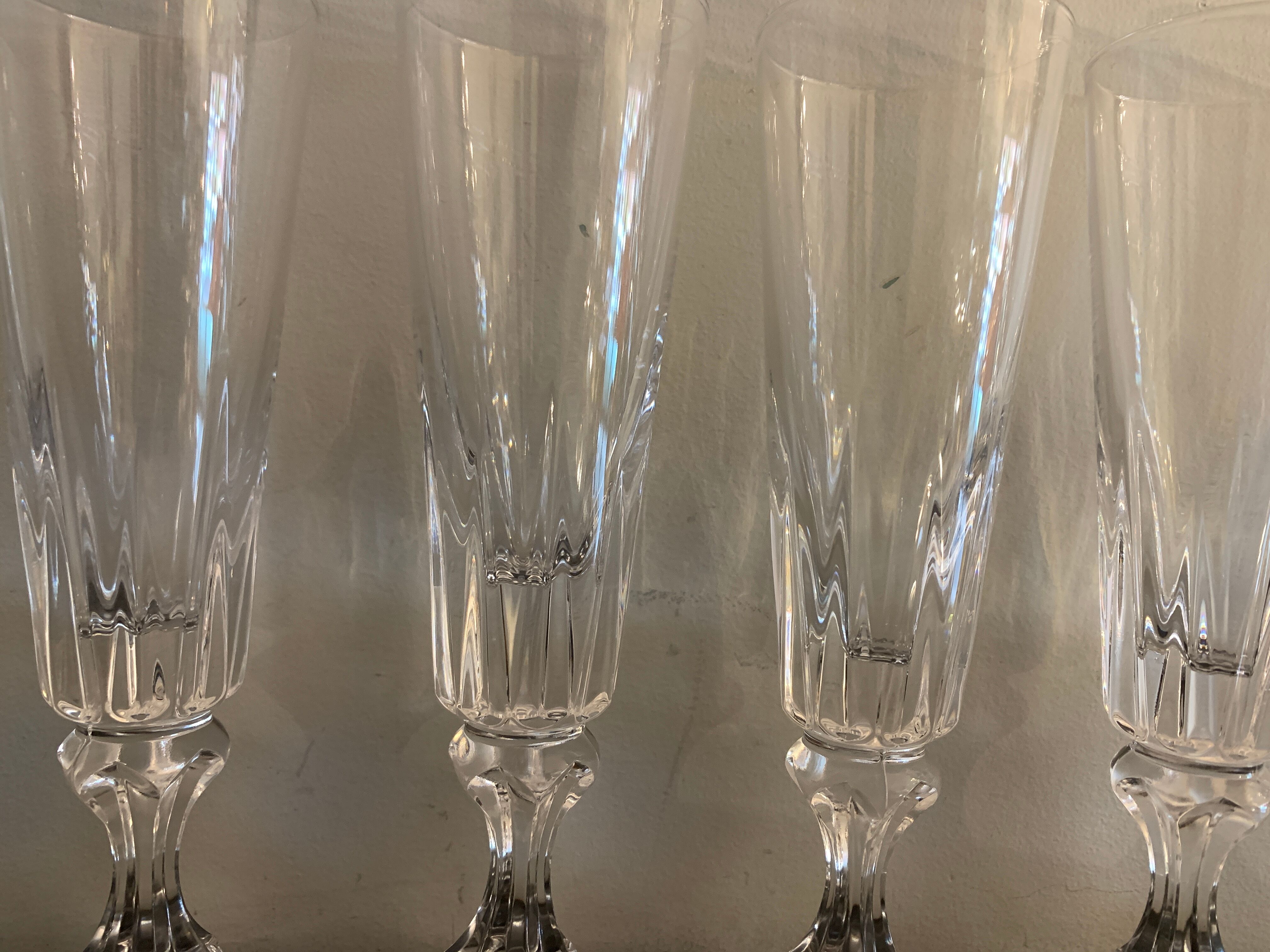 Set de 6 flûtes à champagne en cristal Bayel