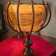 pair of vintage rattan table lamps by Louis Sognot 32x26 - 1950s-60s
