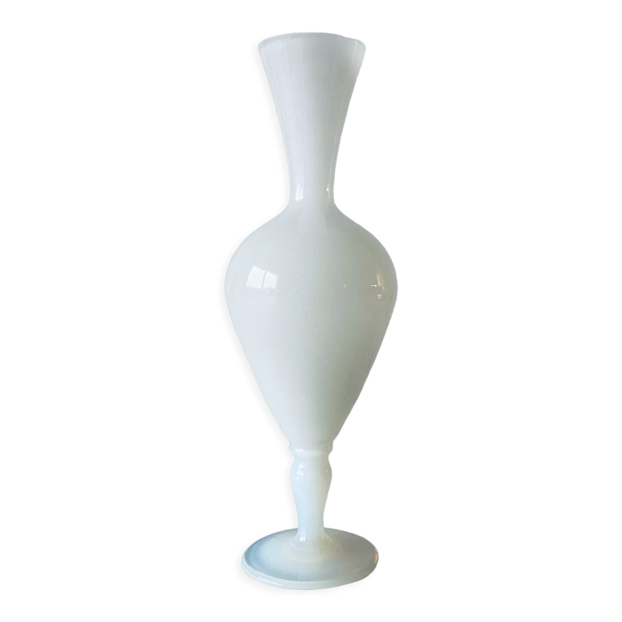 Antique vase in white opaline