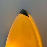 Pair of vintage wall lights, chrome and sandblasted glass, Italy 1980.