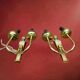 Pair of gilt brass wall lights in Empire style, Egyptian revival – 1940s-50s