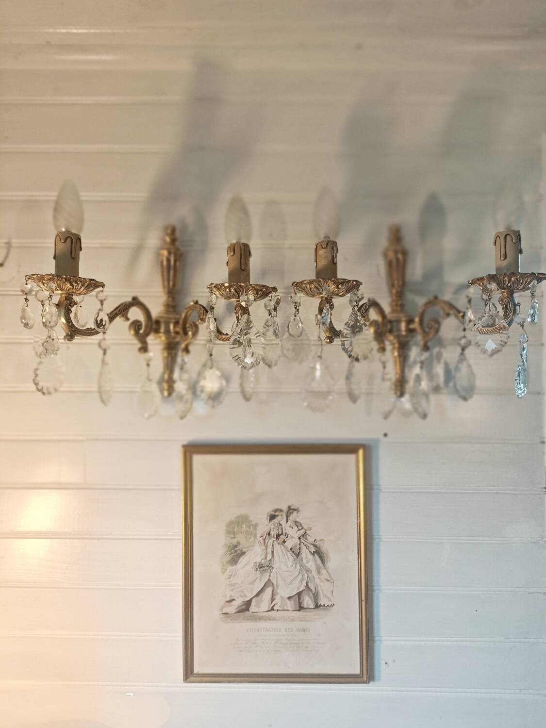 Pair of tassel sconces