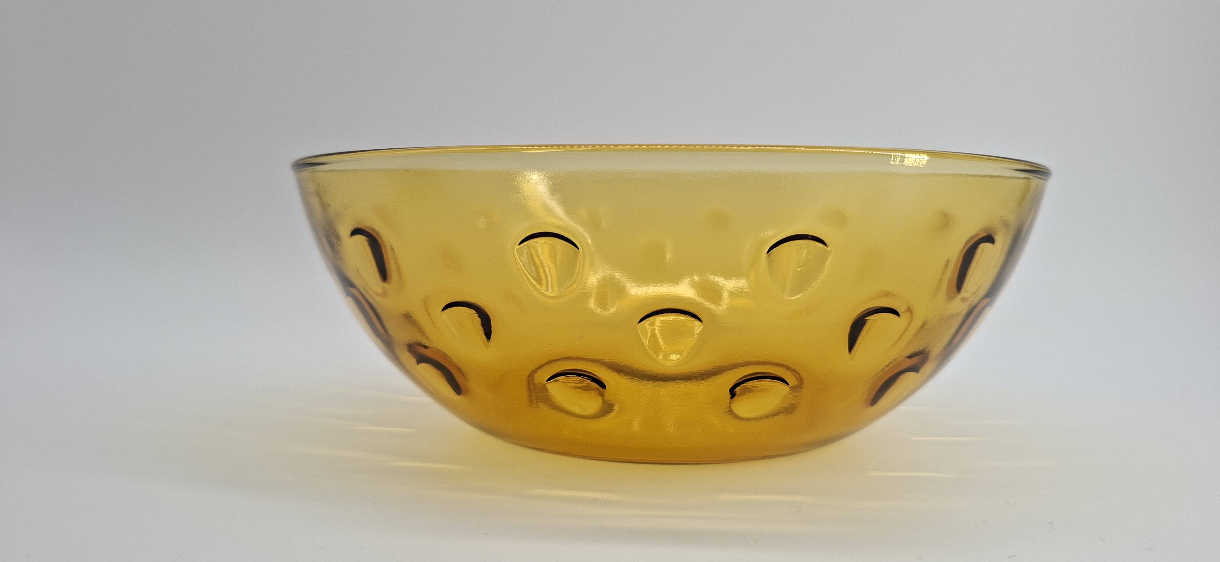 Amber glass dessert service - 1970