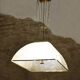 Large Lamperti chandelier made of fiberglass and brass from the 1970s.