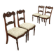 Chaises anciennes période Restauration en acajou sculpté XIXe siècle