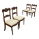 Chaises anciennes période Restauration en acajou sculpté XIXe siècle