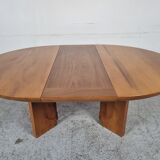 Elm dining table by Luigi Gorgoni, 80s