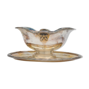 Saucière en métal argenté