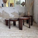 Nido 780 G stackable coffee tables. Frattini for Cassina