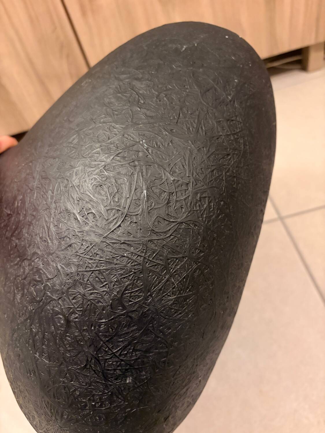 Fibreglass vase, resin