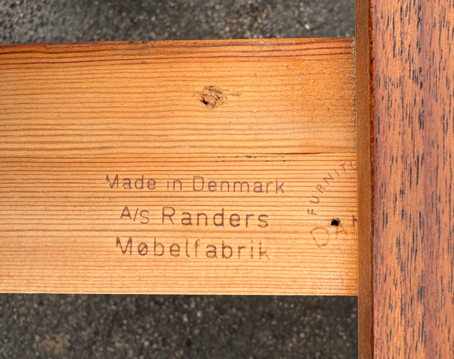 Scandinavian table in teak, design by Harry Ostergaard.