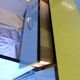 Buffet in blue and yellow formica