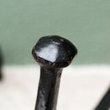 Paire de chenets en fer forgé; 17ème siècle