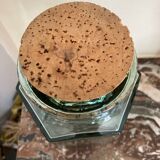 Bocal hexagonal en verre épais