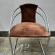6 vintage chrome and suede design chairs