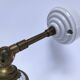 Articulated wall light glass Holophane brass porcelain
