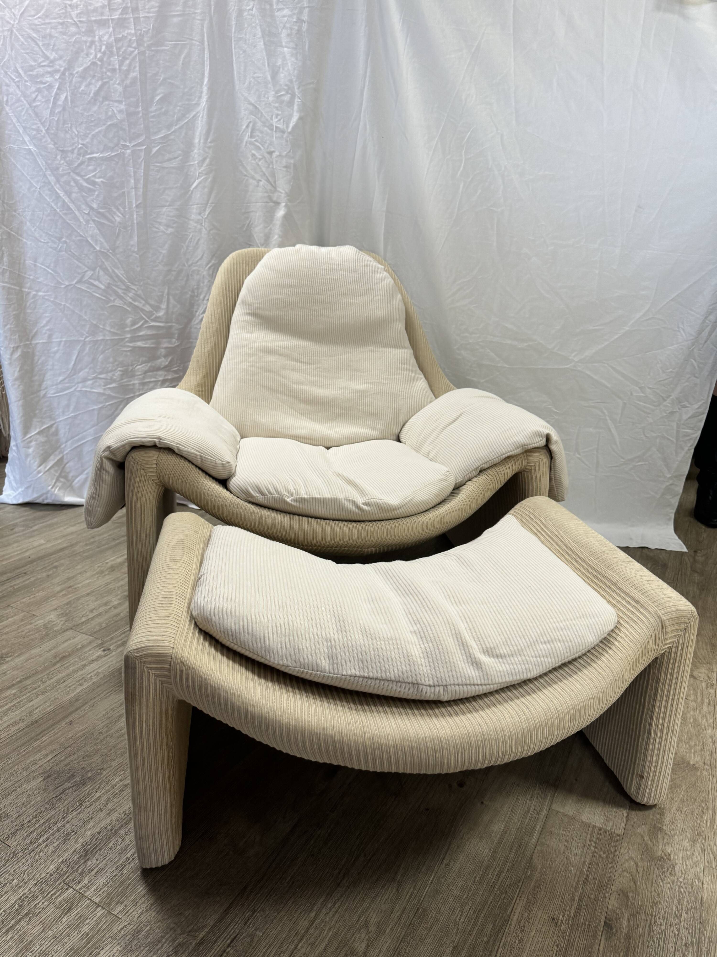 P60 armchair and ottoman by Vittorio Introini for Saporiti