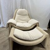 Fauteuil et ottoman P60  par Vittorio Introini pour Saporiti