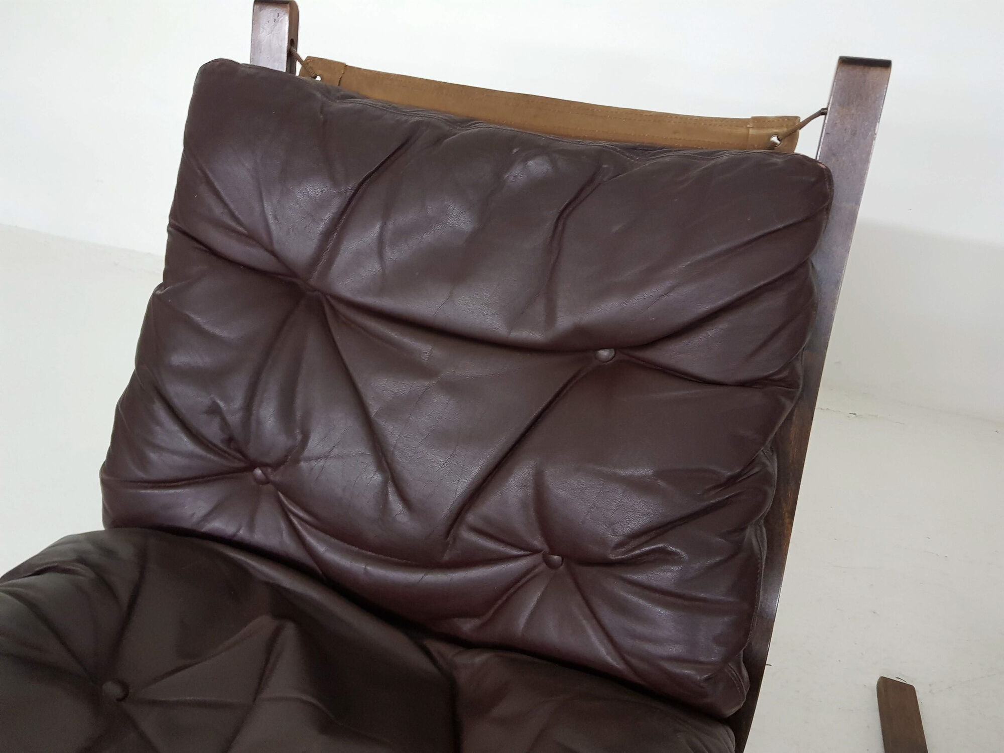 Set of 2 leather Ingmar Relling for Westnofa “Siesta” chairs, Norway 1960’s