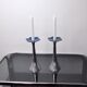 Pair of floral brutalist candlesticks by david marshall, 1980, spain