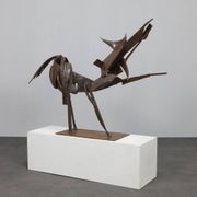 Iron horse sculpture by Raphael Saintenoy, Europe 1960s