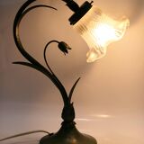 antique 1980s art nouveau retro table or desk lamp