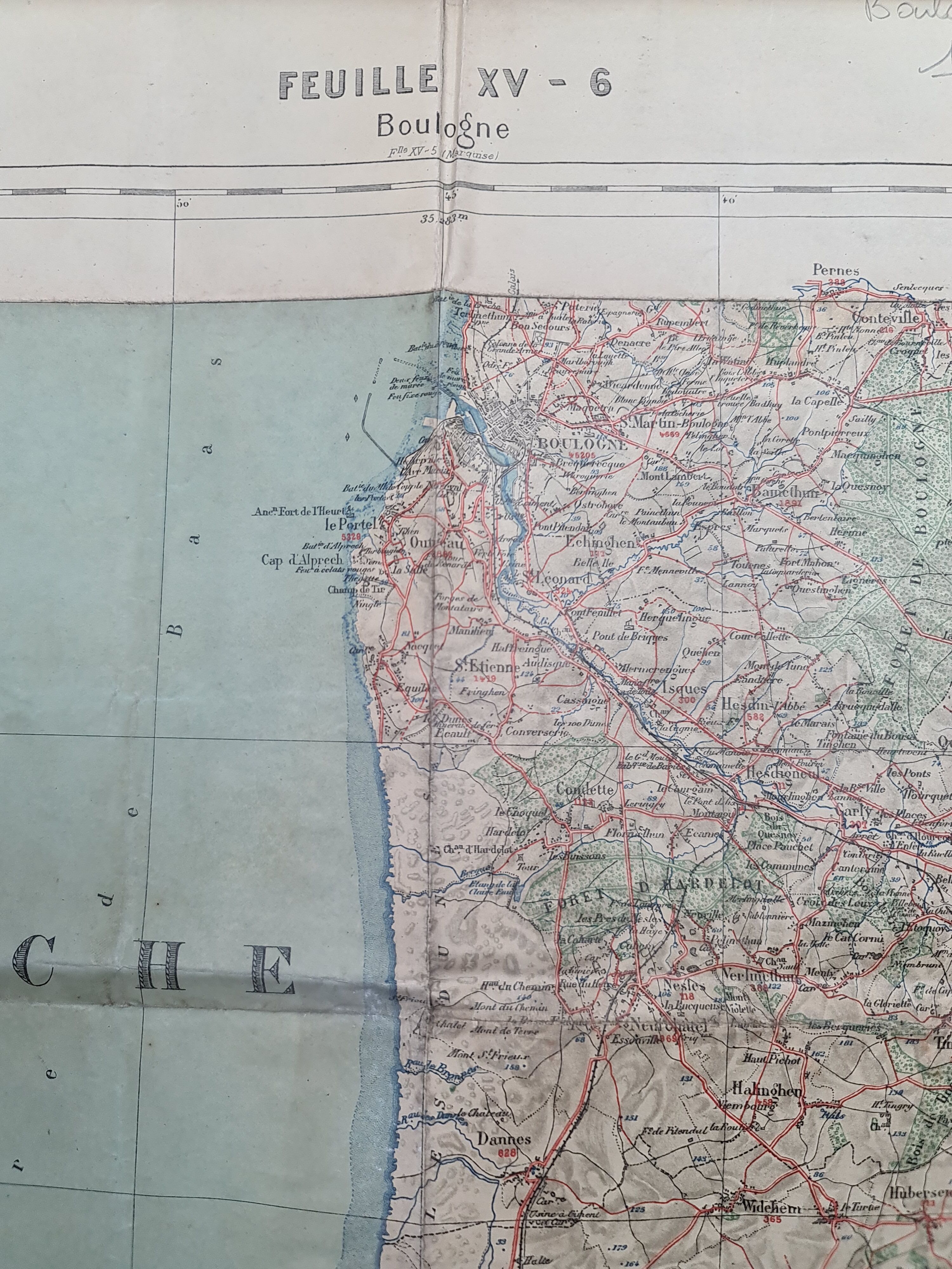 Carte routière 1900