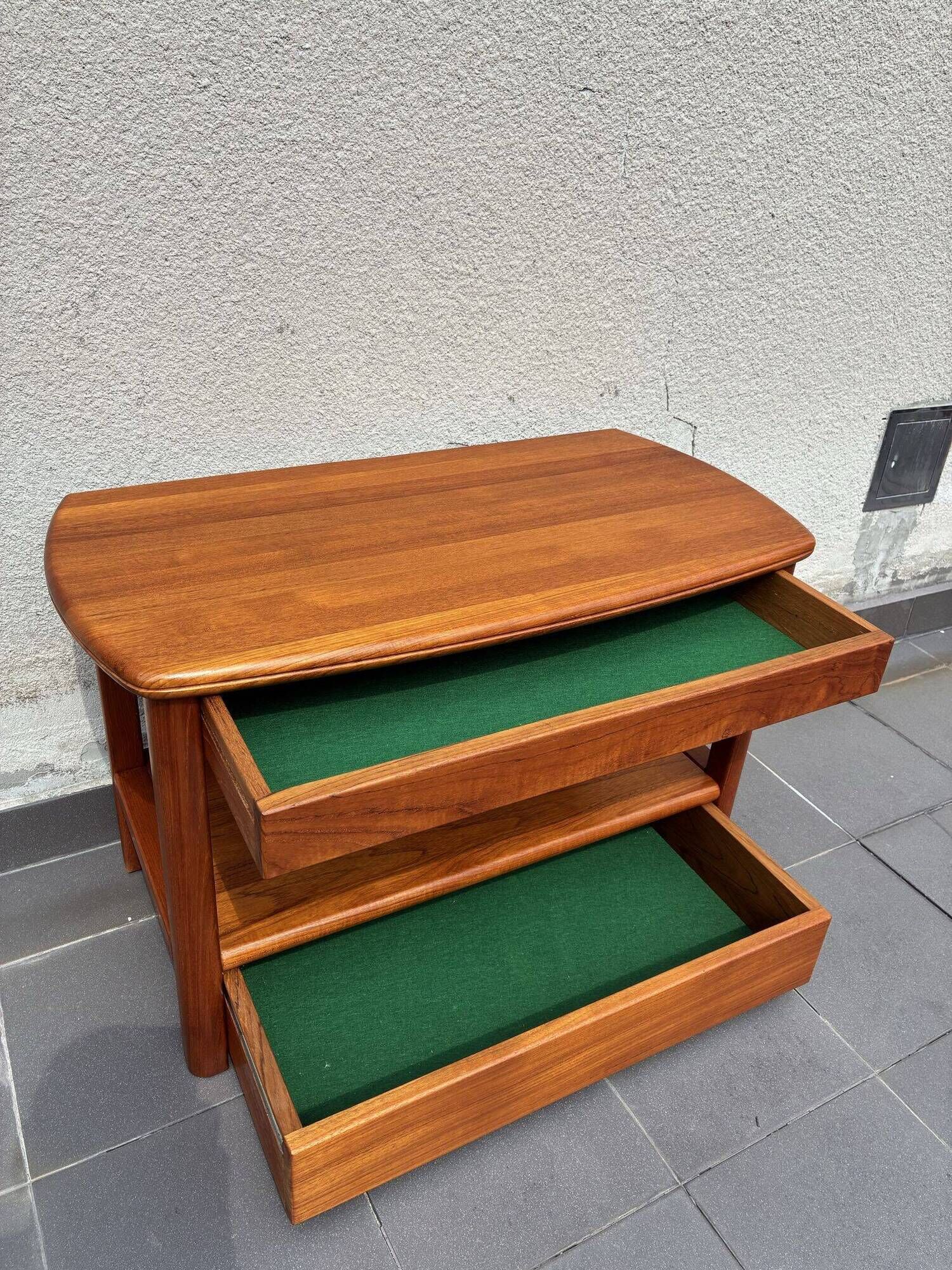 Sailing Stolefabrik teak coffee table with drawers, Denmark, 1960s
