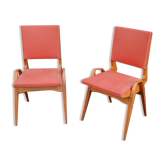Pair of chairs by Maurice Pré, 1950
