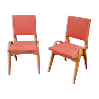 Pair of chairs by Maurice Pré, 1950
