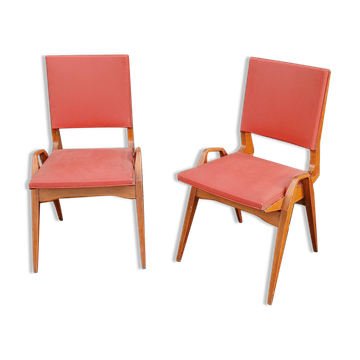 Pair of chairs by Maurice Pré, 1950