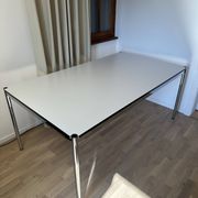 USM Haller desk in pearl grey laminate