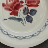 6 assiettes plates en faïence Digoin Sarreguemines, modèle Cannes