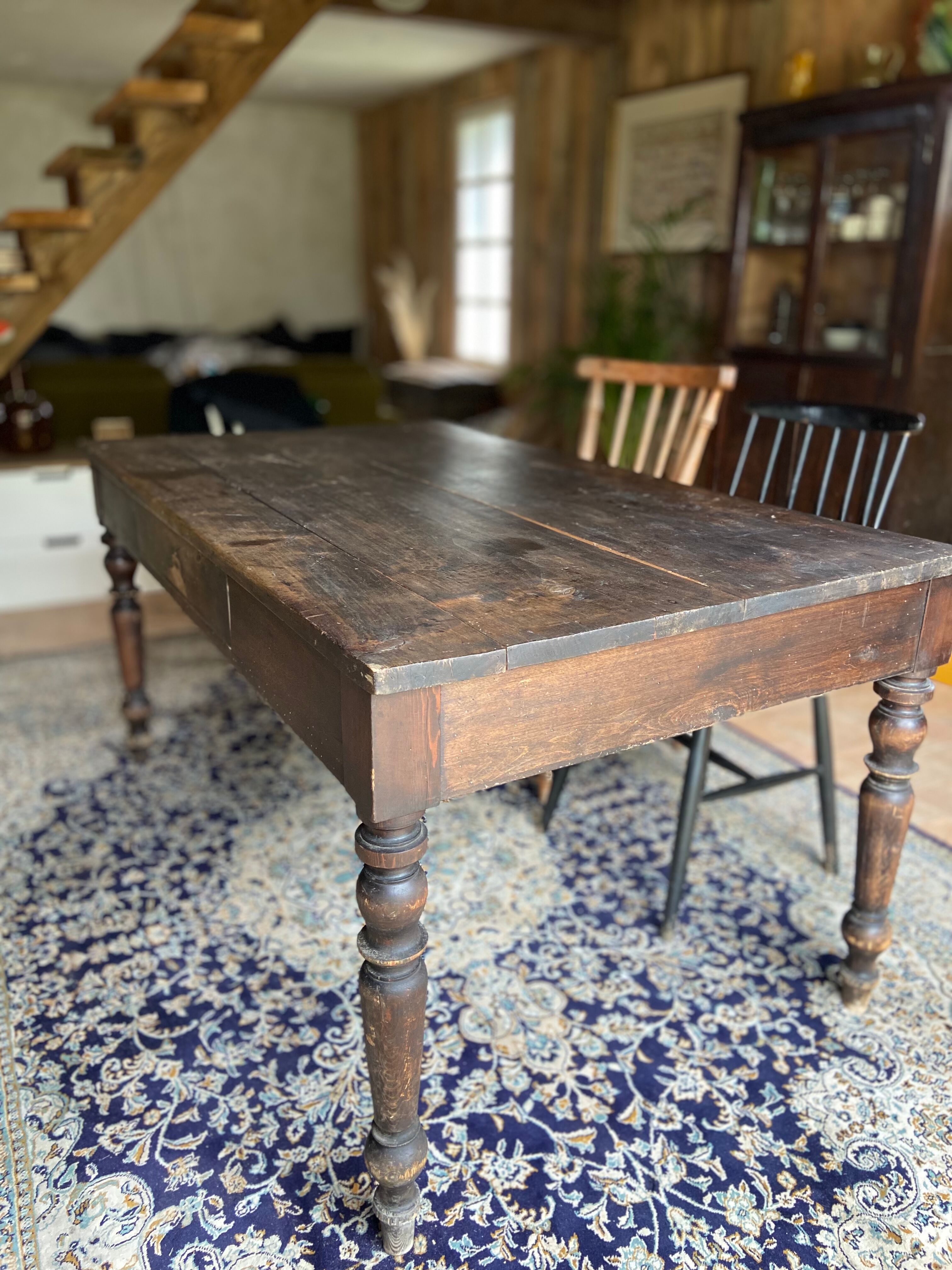 Old farmhouse table