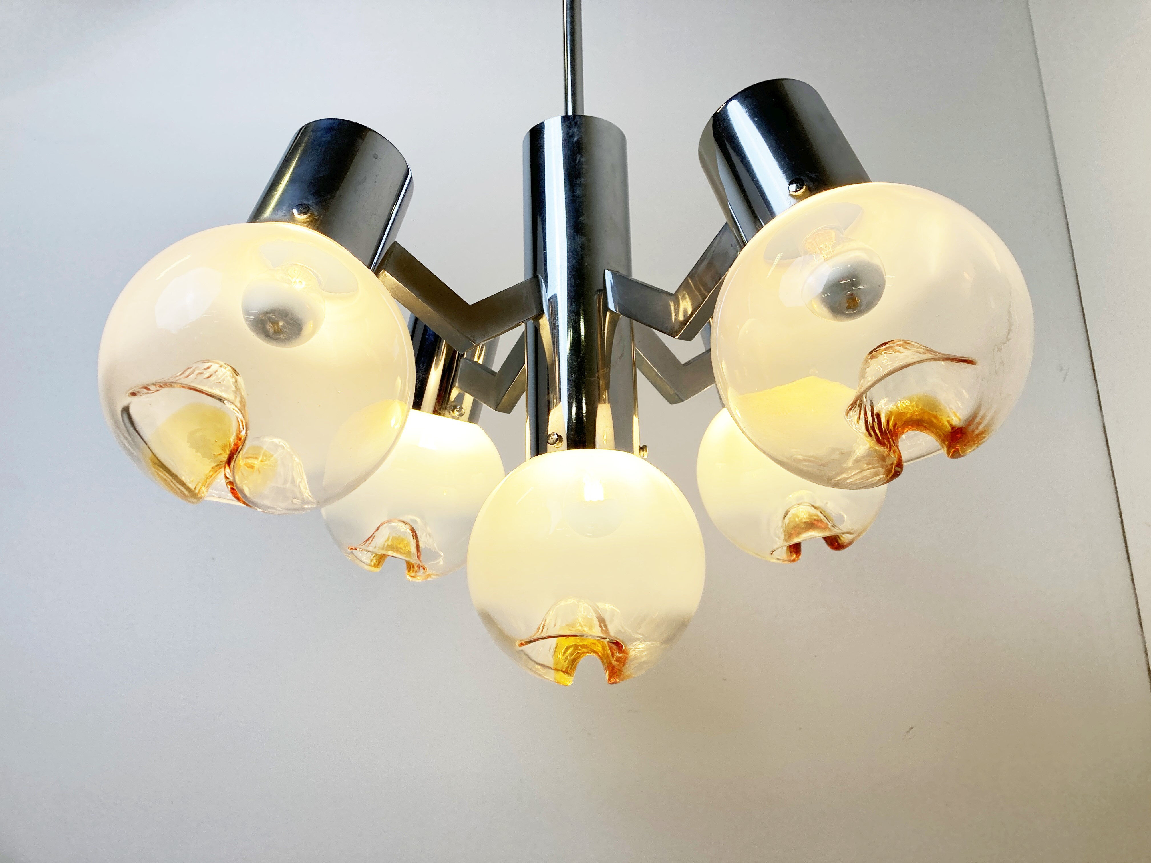 Vintage Mazzega chandelier, 1960s